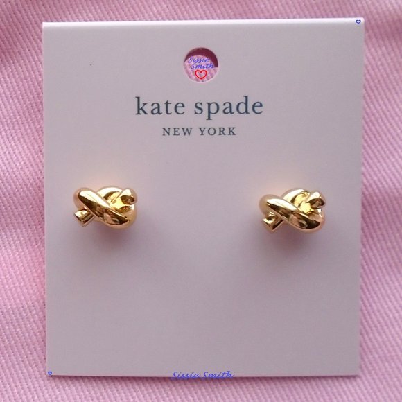 ♠️ Kate Spade ♠️️ Gold Sailor's Knot Stud Earrings - Picture 2 of 8